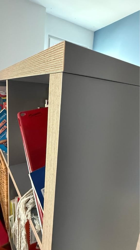 ikea kallax kitaplık gri-ahşap görünümlü - 2