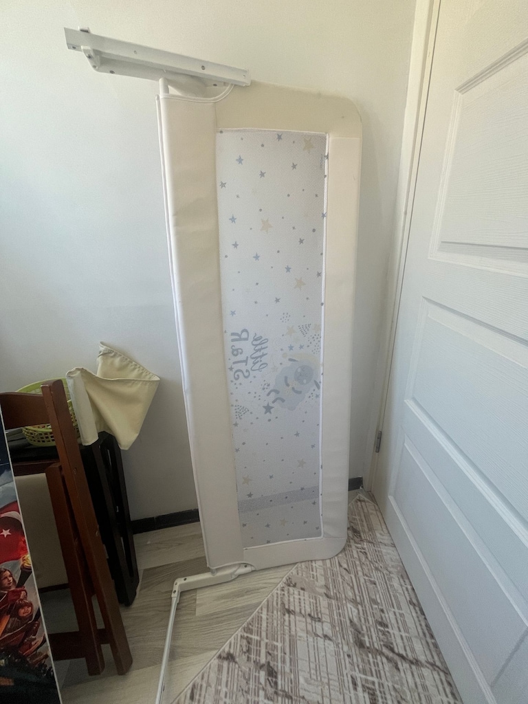 Bebek Yatak Bariyeri 150 CM - Beyaz - Ekstra Geniş
