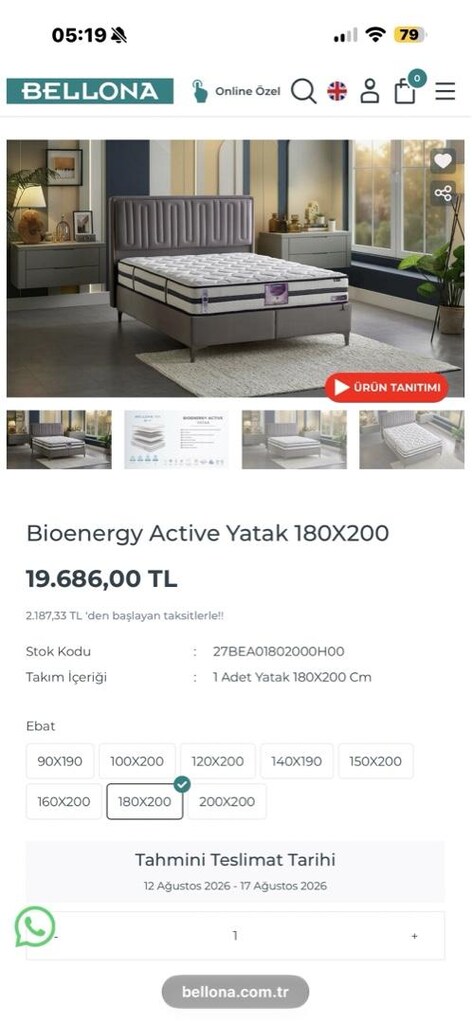 Bellona 180x200 Çift Kişilik Yatak - 4
