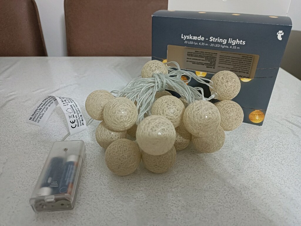 Sıcak Sarı Işıklı Tül Toplu LED Dekoratif Işık - 5