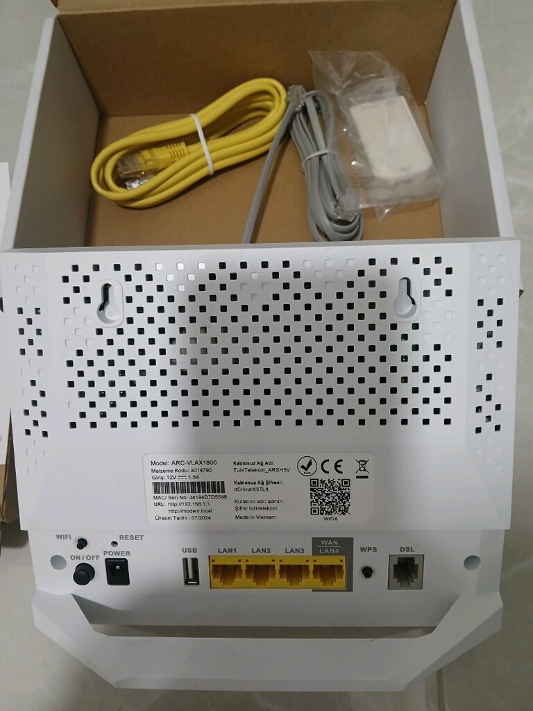 türk telekom fiber güçlü modem, sıfır. - 2