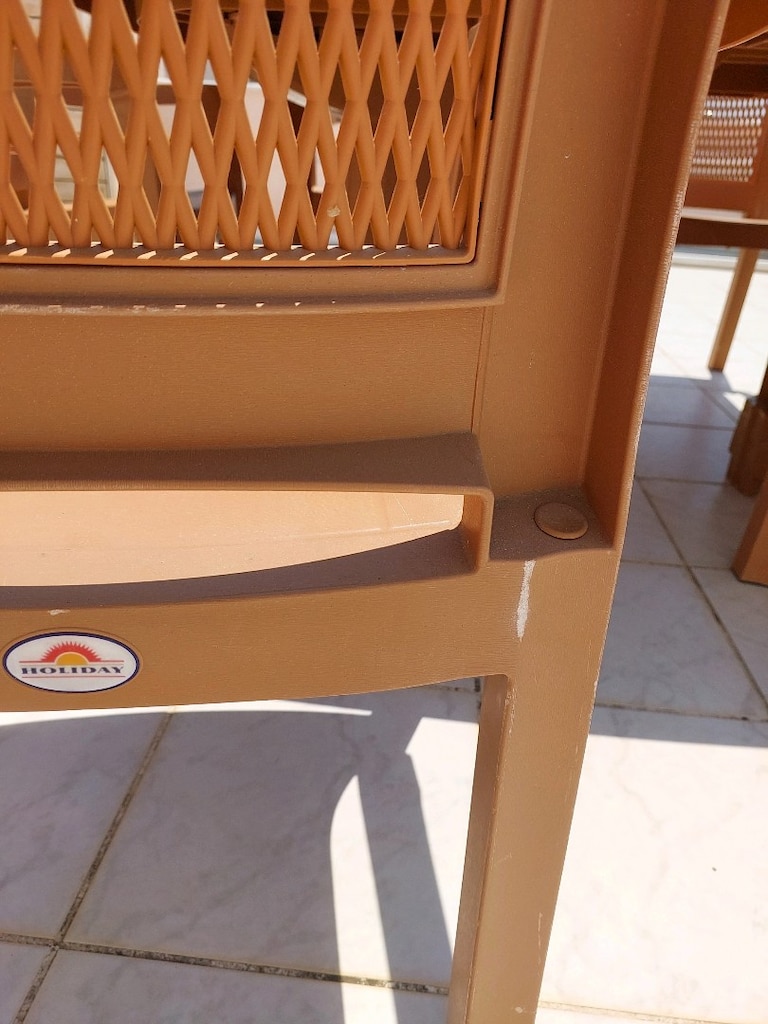 Papatya 6 Kişilik Bahçe Balkon Masa – 6 Holiday Sandalye – Çok temiz - 9