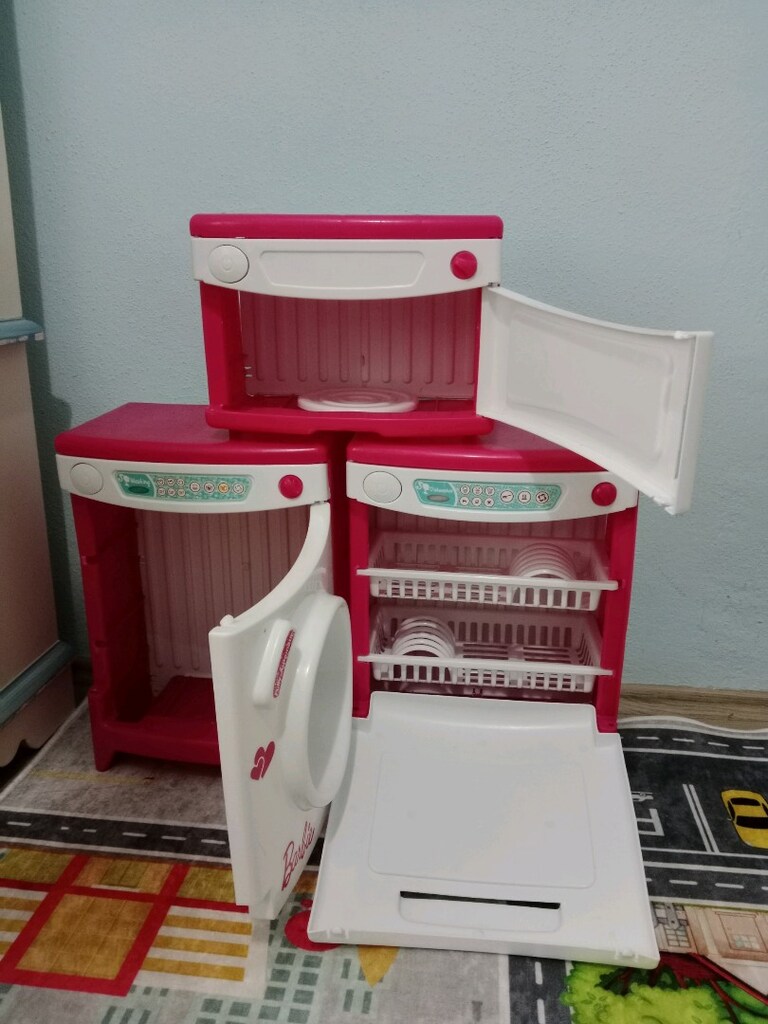 Barbie Çamaşır Makinesi, Bulaşık Makinesi, Fırın - 2