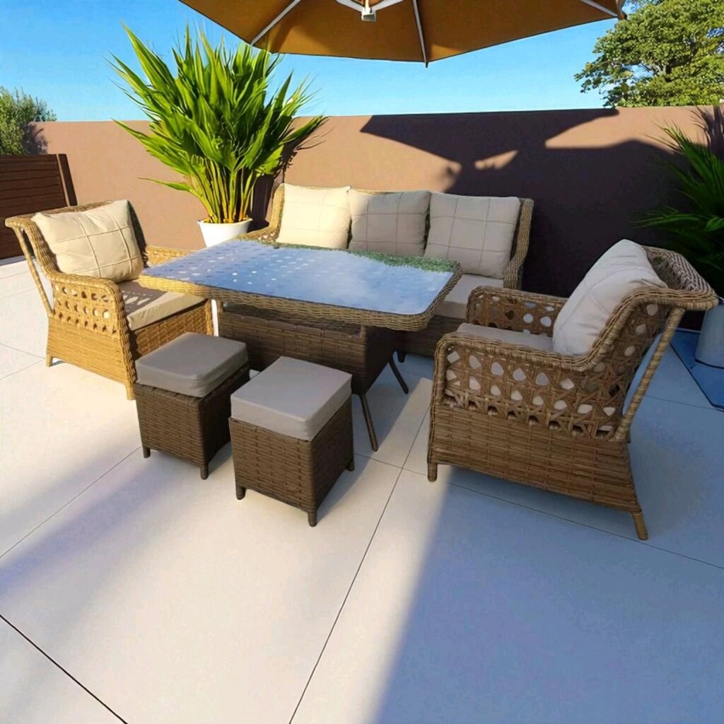 rattan mobilya, bahçe mobilyaları, koltuk takımı - 8