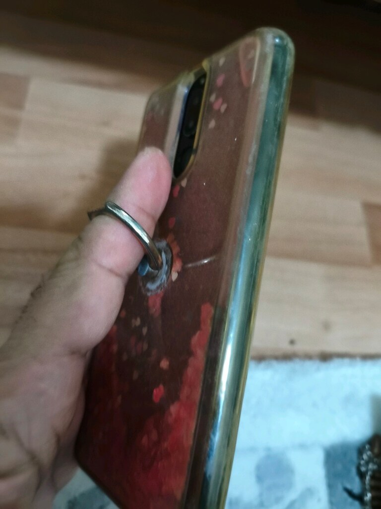 Huawei Mate 10 Lite Kılıf Taşlı Simli Sıvılı Arka Kapak + Ekran Koruyu - 5