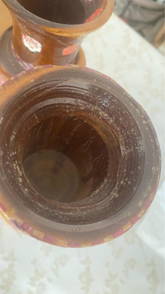 ahşap vazo mumluk seti - 5