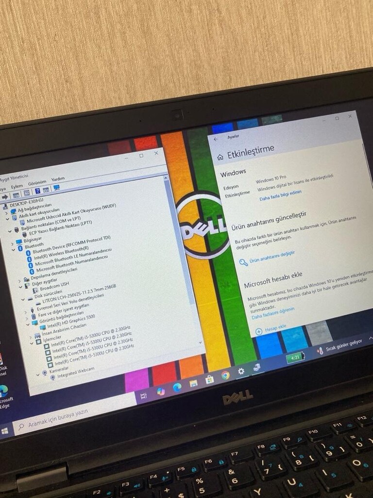 DELL-i5 vPro-8GB RAM-256GB SSD-BATARYALI-14”-ORİJİNAL PRO-LAPTOP - 4