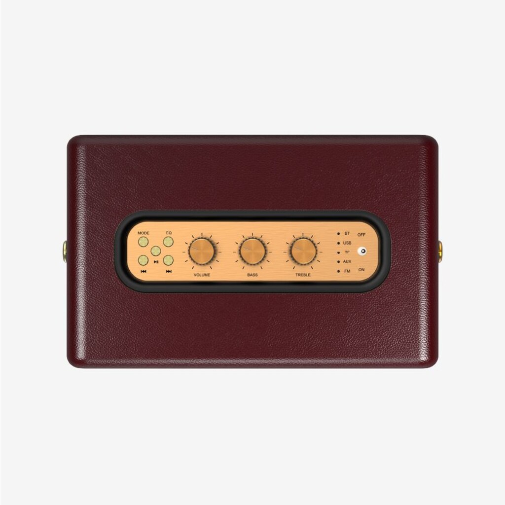 Premium Çift Mikrofonlu 50W Retro Bluetooth Radyo Hoparlör M407 - 4