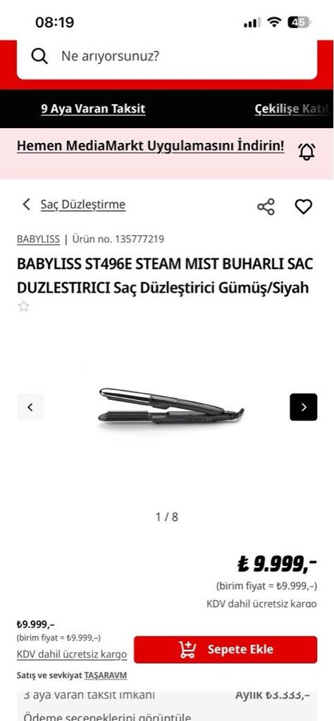 Saç düzleştirici babyliss garantili sıfır / FİYAT DÜŞTÜ!!! - 2