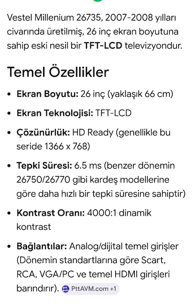 vestel 26 inş tv - 5