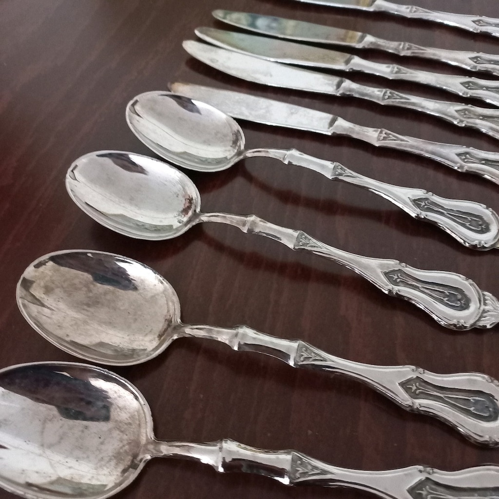 Vintage İtalyan gümüş kaplama servisler - 10