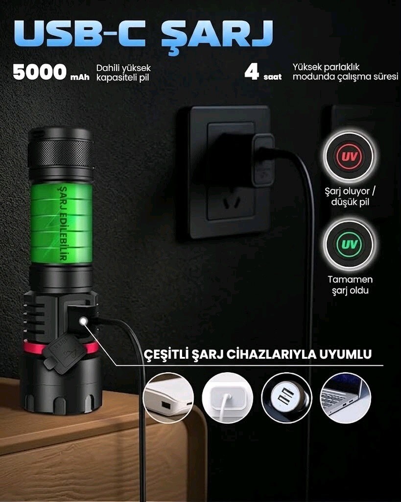 UV 365nm fener - 10