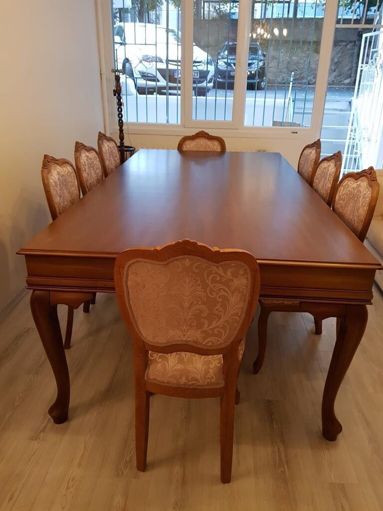 Özel Yapım Büyük Boy Masif Masa Sandalye Takımı - 3