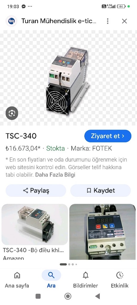FOTEK TSC-340 3 Faz Statik Güç Kontrol Rölesi