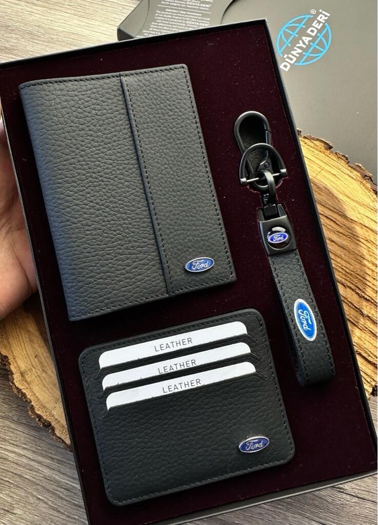 Ford Deri Ruhsat Kabı Cüzdanı, Anahtarlık, Kredi Kartlık Üretimi. - 7