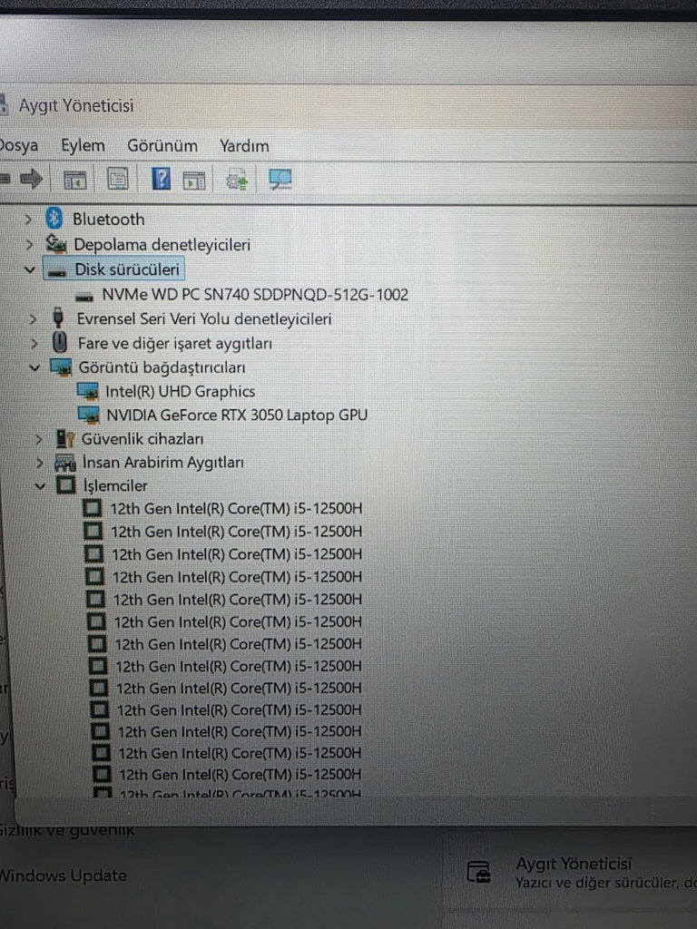 ASUS TUF F15 İ5 12500H RTX3050 SİFİRDAN FARKSİZ - 7