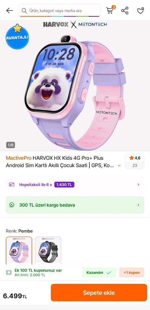 sıfır harvox android sim kartlı akıllı saat - 3