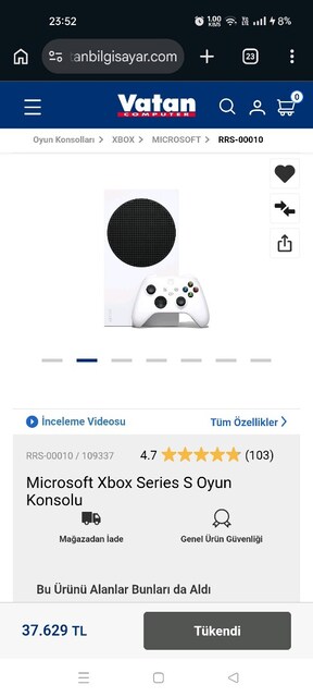 22 Ay Garantili XBOX Series S 512 GB