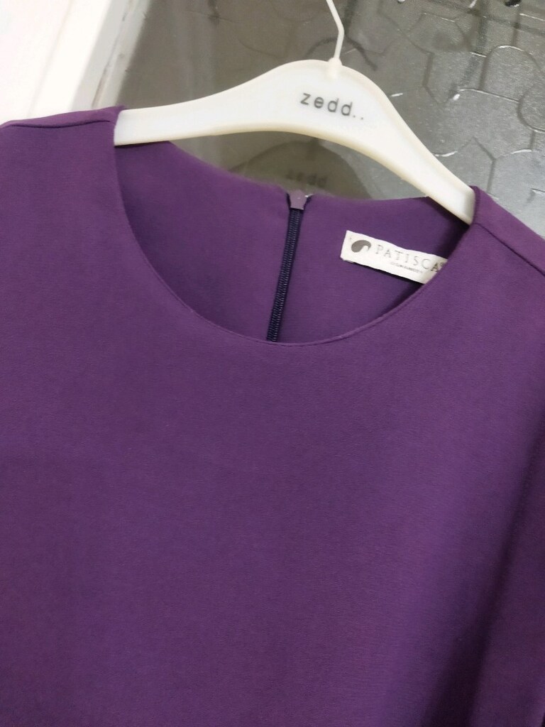 Tesettür Mor tunik 38 beden geniş kalıp - 6