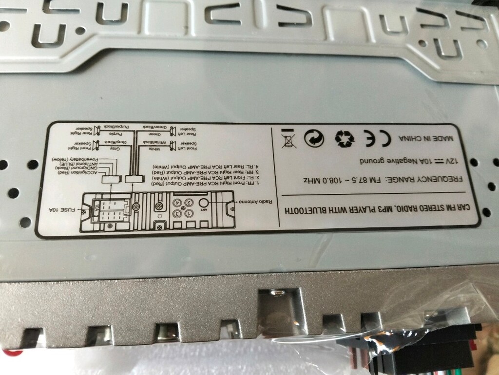 oto teyip montaj bağlantı dahil usb bulututh aux 2 amfi çıkış RGB isik - 8