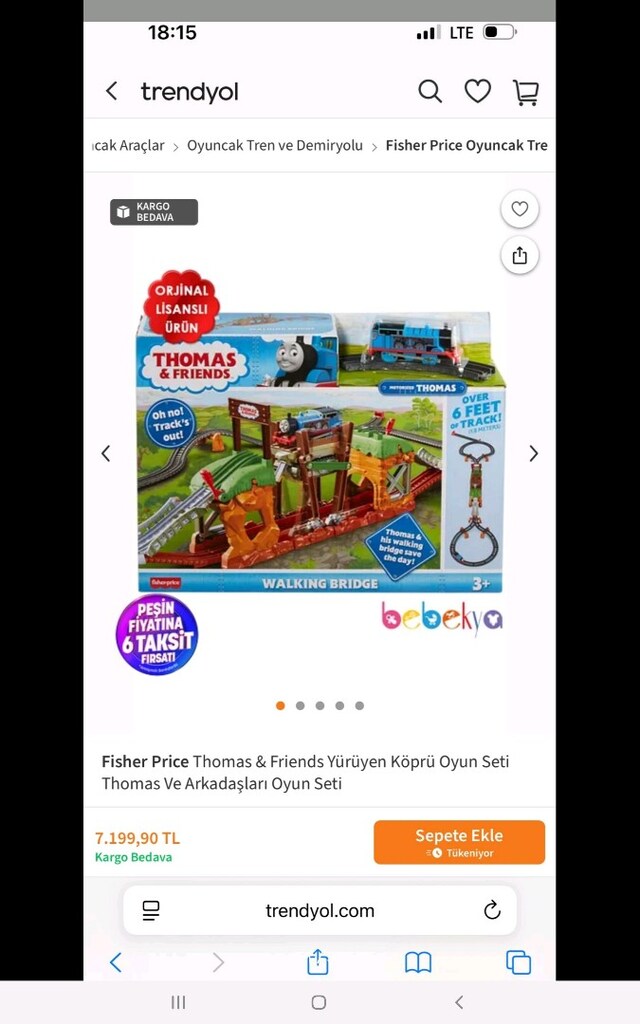 Thomas tren seti Yürüyen köprü, SIFIR Gibi - 3