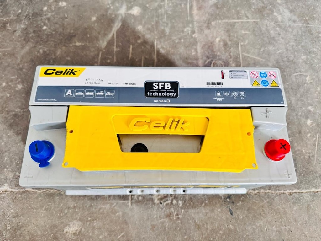 12v 100 amper alçak tip çıkma Çelik akü.!! yeni - sağlam.!! - 3