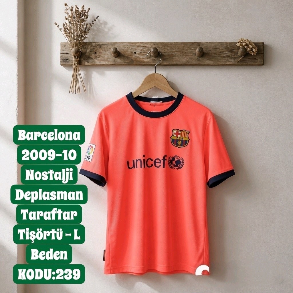 #Barcelona 2009-10 #Nostalji #Deplasman #Taraftar #Tişörtü - L Beden - 2