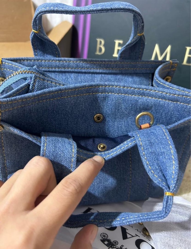 COACH Coach Cargo Tote 20 Denim. - 6