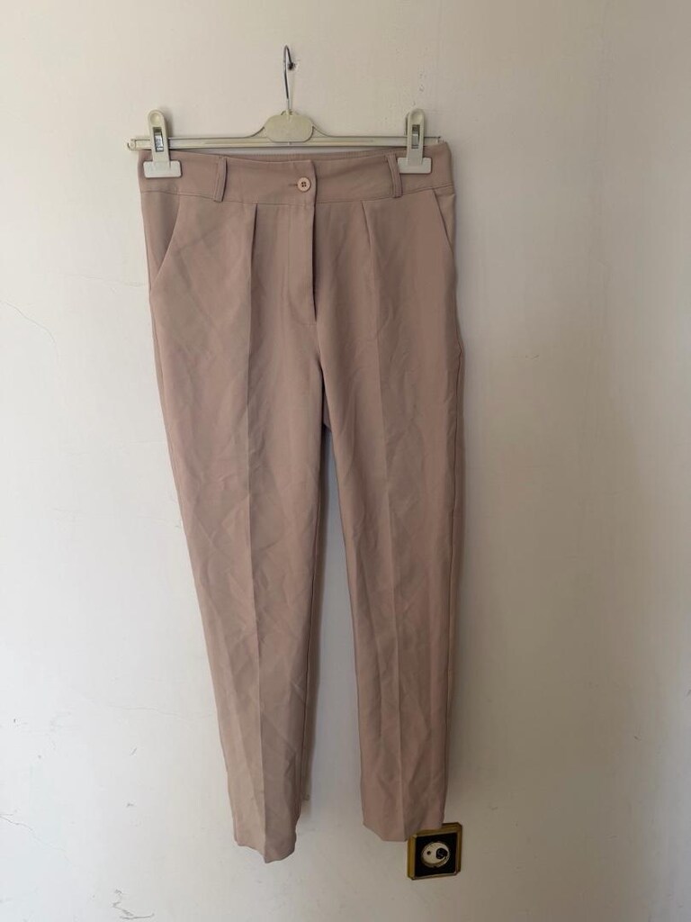 Krem Kadın Pantolon - 2