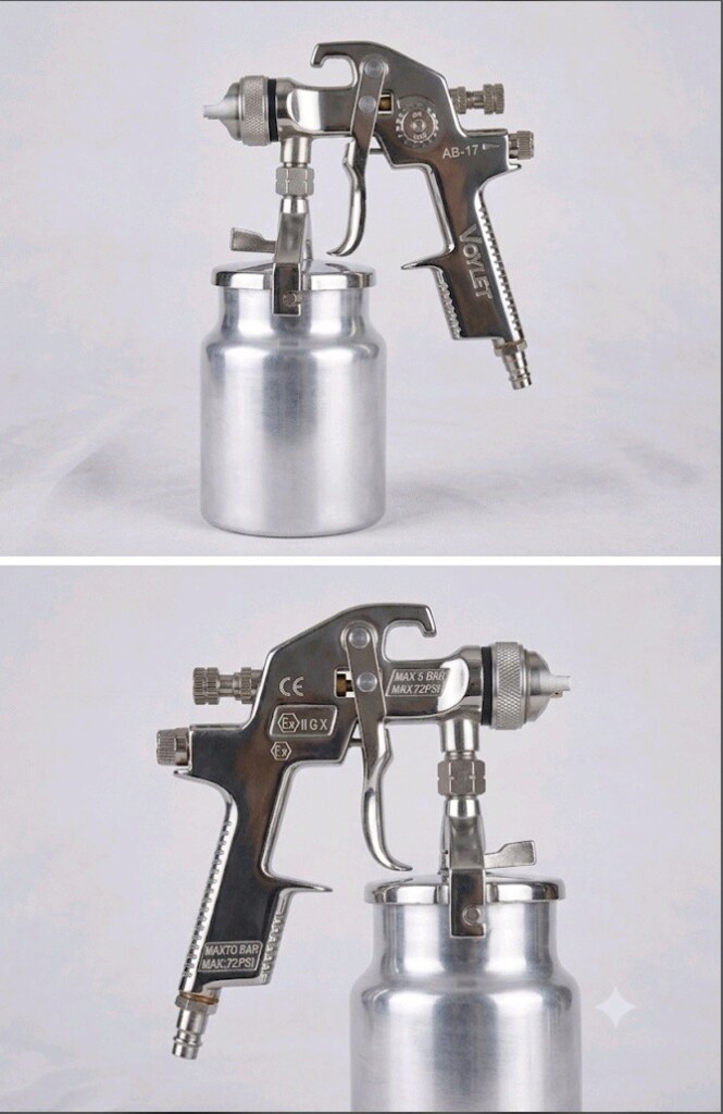 Voylet AB-17S - 1.7mm Profesyonel Boya Tabancası - Sıfır Ayarında - 2