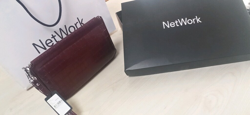 Network marka bordo kadın el çantası.Sıfır üründür. - 4