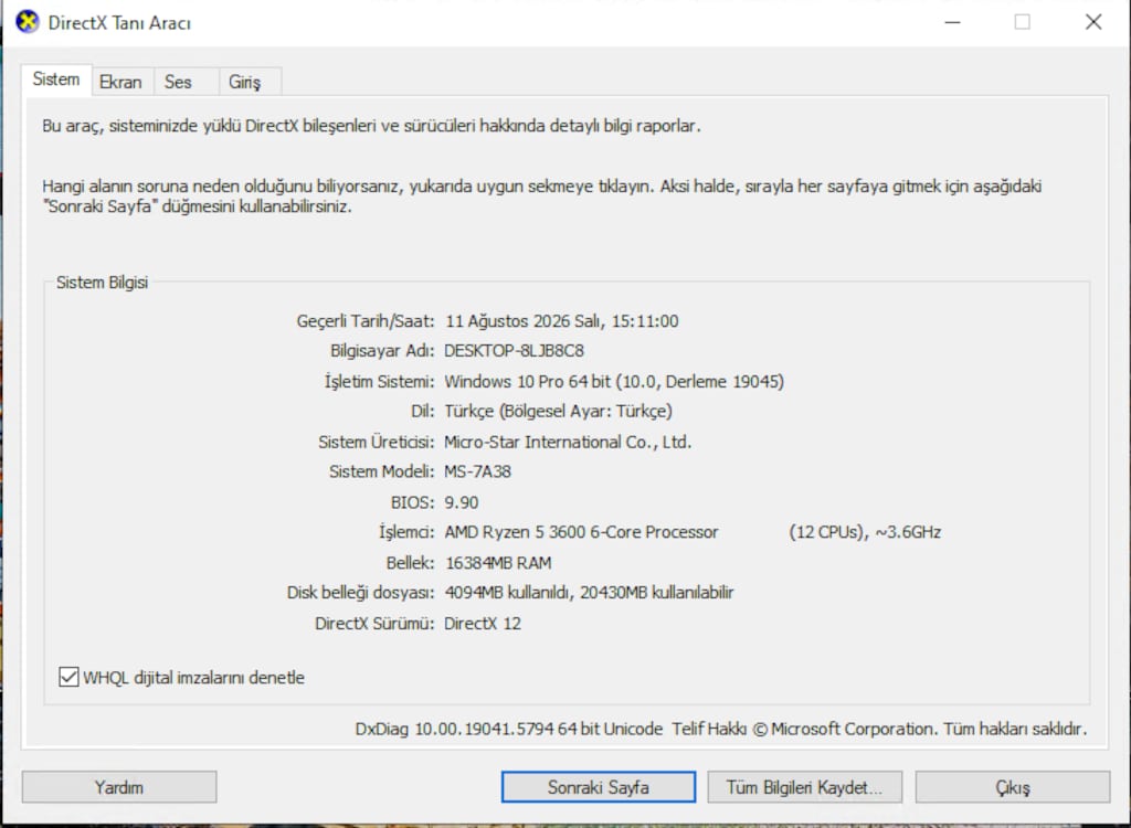 Ryzen 5 3600 + GTX 1660 Super + 16GB DDR4 Ram - 9