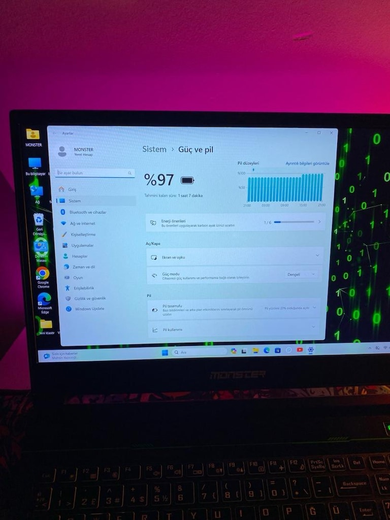 MONSTER GAMİNG OYUNCU LAPTOBU - 5