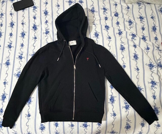 Ami Paris Siyah Kapüşonlu Sweatshirt S Beden