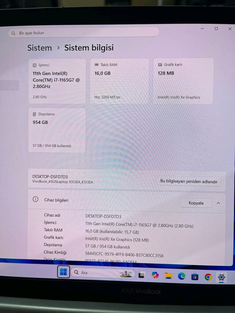 TEMİZ SORUNSUZ ASUS VİVOBOOK OLED - 6