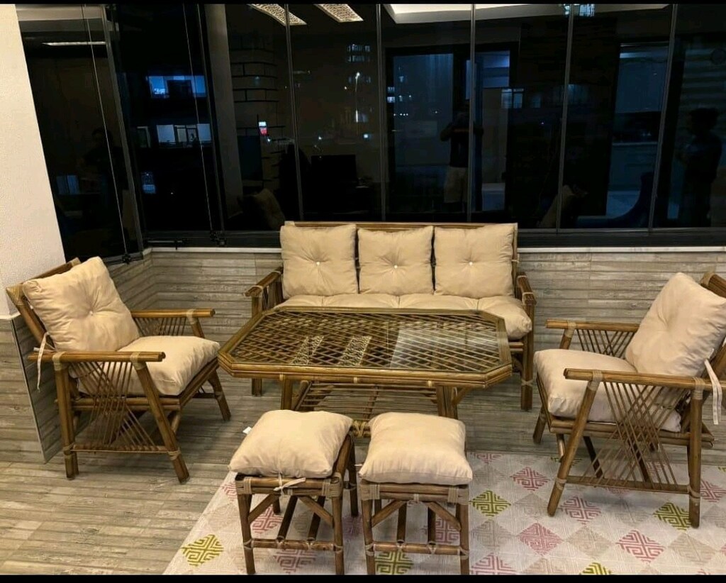 bambu balkon bahçe takımı - 2
