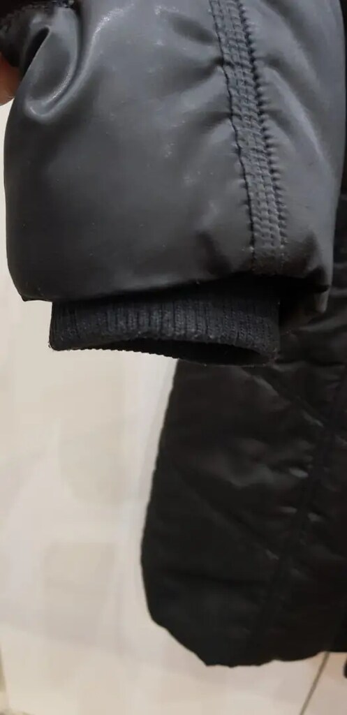 COLIN'S BASIC marka 38-40 beden siyah saten bayan kışlık kaban. - 6