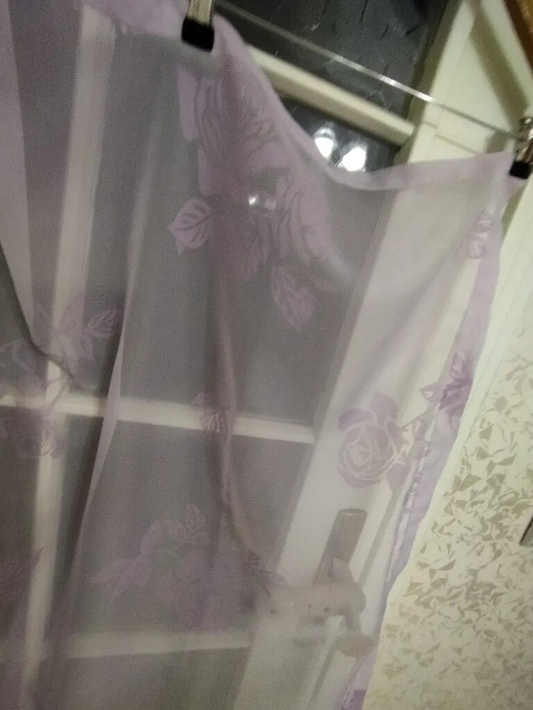 Desenli tül örtü iki adet sıfır kullanılmamış - 6