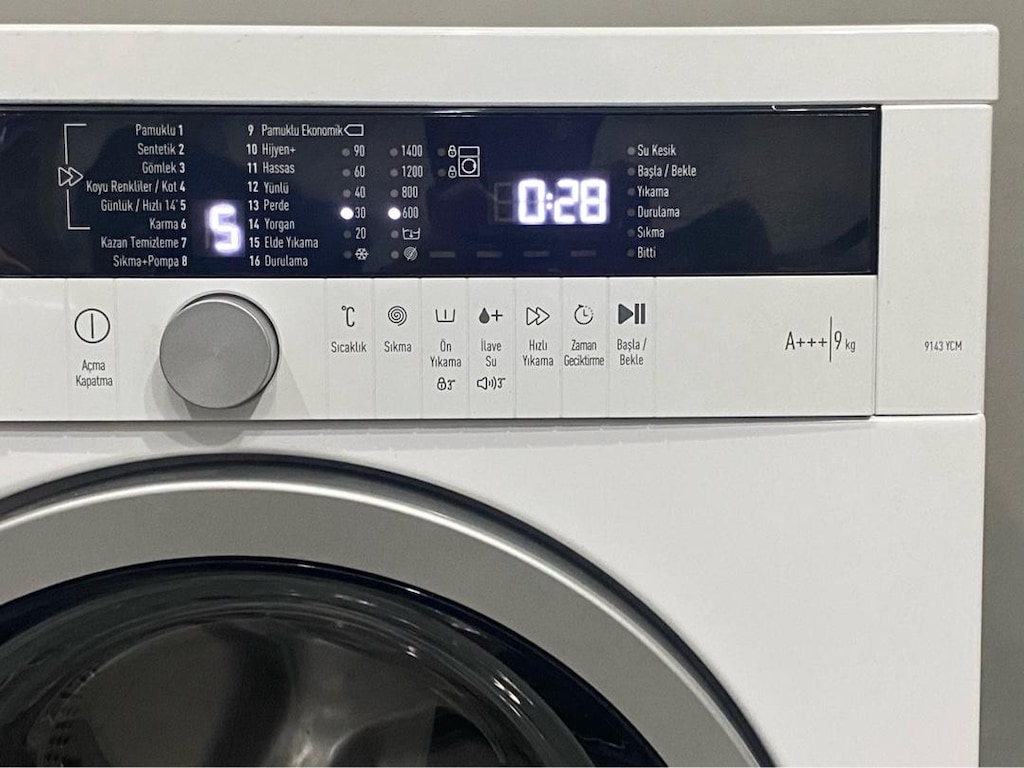 Arçelik 9 Kg 1400 Devirli İnverter A+++ Piano Serisi Çamaşır Makinesi - 4