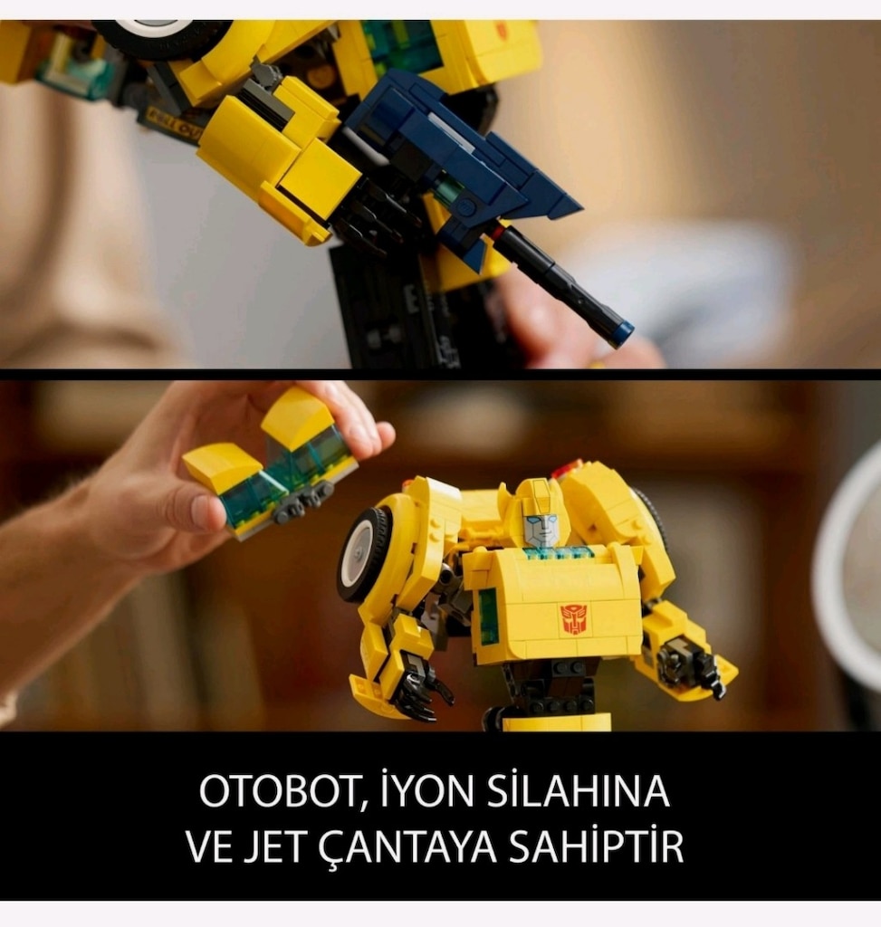 LEGO 10338 Icons Transformers Bumblebee figür Robot Aksiyon Yapım Seti - 6