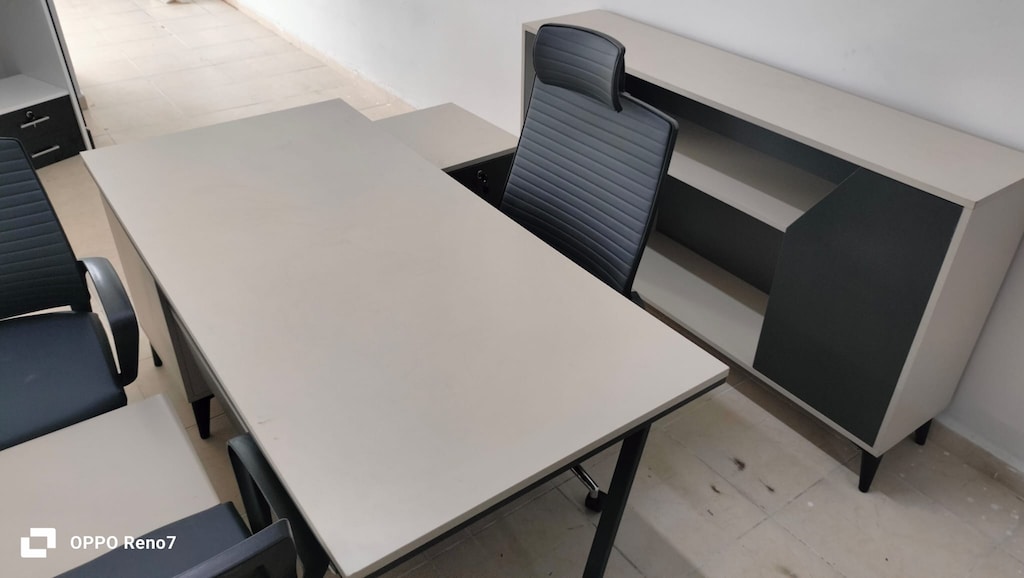 DEKOR BÜRO MOBİLYALARI 160X75 AYTAŞI MAKAM TAKIMI İKİNCİ EL - 2