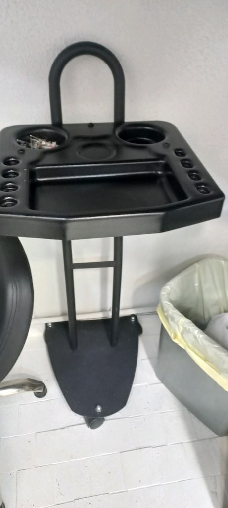 Siyah Kuaför / Güzellik Salonu Servis Arabası – Çok Bölmeli - 6