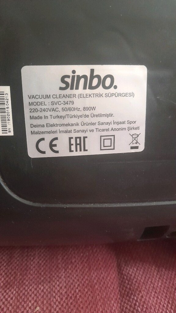 SİNBO SVC 3479 FİLITRELI TOZ TORPASIZ ELEKTRİKLİ SÜPÜRGE - 2