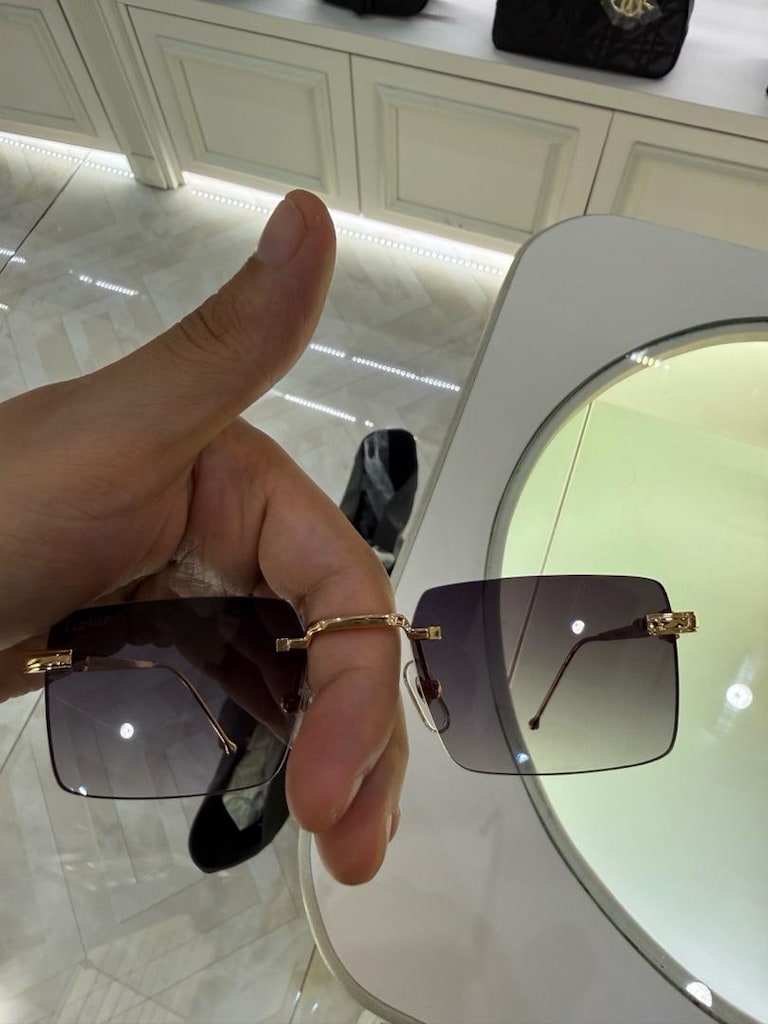 Cartier CT0019O Gold Çerçevesiz Gözlük - 8