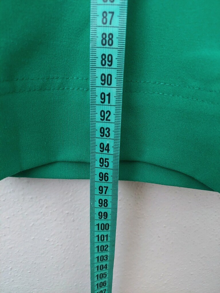 Bayan yeşil renk kumaş pantolon - 7