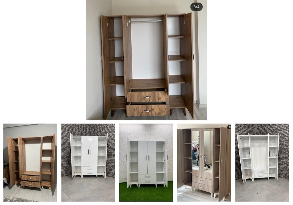 4 kapaklı elbise dolabı mvwxivpgtn - 6