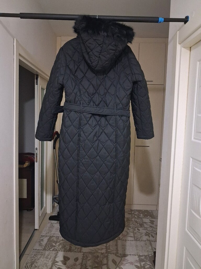 uzun kapitone mont - 4