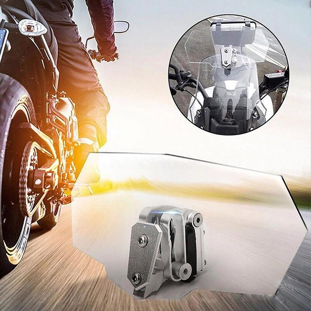 KNMASTER WD200 MOTOSİKLET ÖN CAM DEFLEKTÖR FÜME/ŞEFFAF - 10