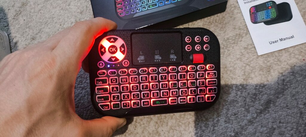 M2 Mini Wireless Keyboard Touchpad Combo (Çift Modlu Kablosuz Mini Kla - 4