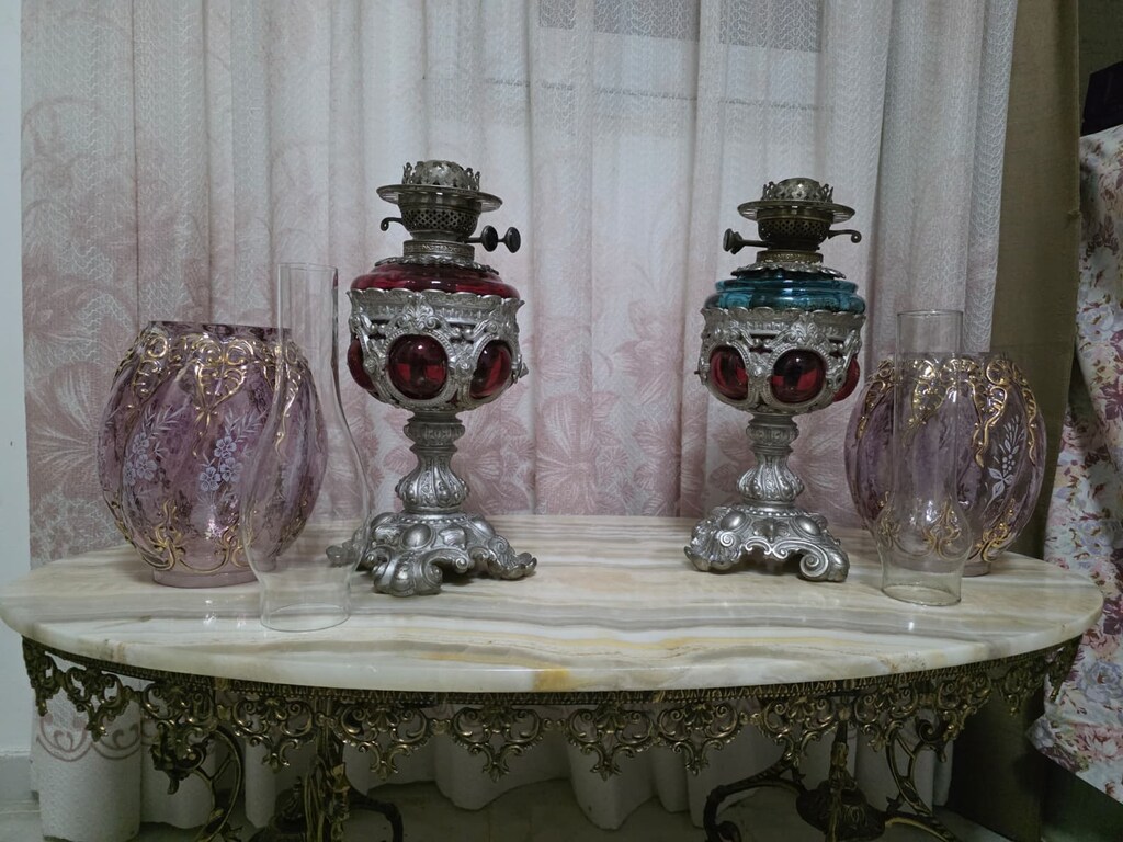 19. Yüzyıl Fransız Gaz Lambaları 2 li set